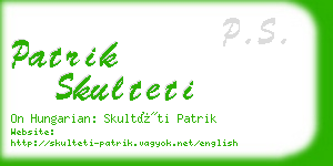 patrik skulteti business card